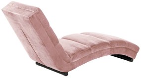 Șezlong cu husă din catifea Actona Slinky, roz