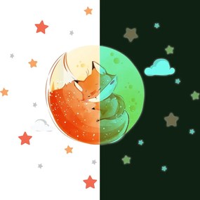 Autocolant de perete pentru copii 30x30 cm Dreamy Fox – Ambiance