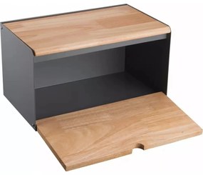 Cutie de paine din otel si bambus, gri Klausberg KB7395