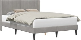 vidaXL Cadru de pat cu headboard Gri deschis 120 x 200 cm Catifea