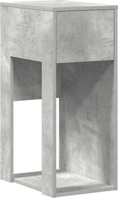 vidaXL Suport turn computer cu sertar gri beton 30x44x74 cm