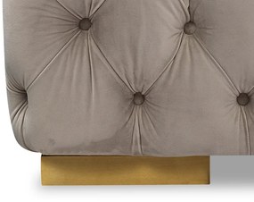 Canapea tapitata Chester 3 Velvet - Beige/Gold
