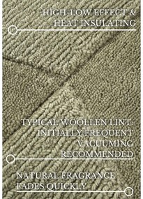 Covor tip traversă verde țesut manual din lână 80x250 cm Ursule – Villeroy&amp;Boch