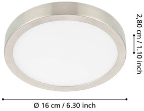 Plafonieră gri LED FUEVA 5 – EGLO