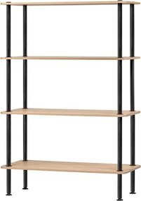 Etajeră în culoare naturală cu aspect de lemn de stejar 80x127x35 cm Teidi – noo.ma