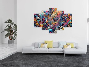 Tablou - Graffiti multicolor (150x105 cm)
