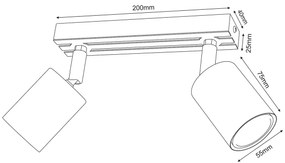 Spot TERRA 2xGU10/8W/230V negru