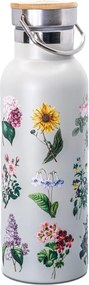 Sticlă gri deschis de călătorie din oțel inoxidabil 425 ml Vintage Flowers – Sass &amp; Belle