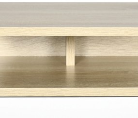 HOMCOM Set de 2 Noptiere Suspendate cu Sertar și Poliță Superioară, Noptiere Moderne din Lemn, 35x32x22.5 cm, Lemn Natural | Aosom Romania