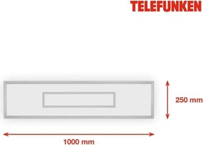 Panou LED RGBW dimabil, 20W/230V, argintiu + telecomandă