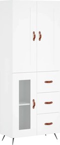 vidaXL Dulap înalt, alb, 69,5x34x180 cm, lemn compozit