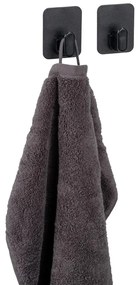 Cârlige negre 2 buc. autoadezive din plastic Parma – Allstar