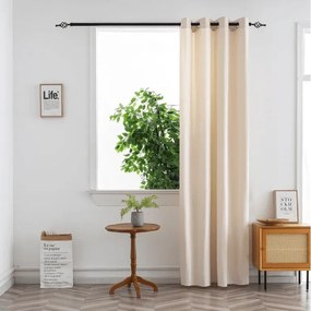 Draperie opaca DUNES VELVET 140x250 cm, crem Agatat: Inele metalice