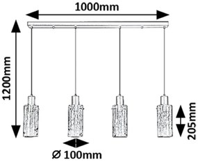 Lustra suspendata stil decorativ Fumea 4L