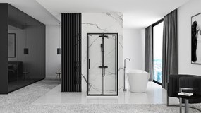 Cabina de dus Rapid Slide Negru 120x80cm, Rea