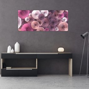 Tablou abstract a florii de trandafir (120x50 cm)