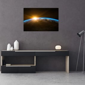 Tablou - Planeta Pământ și univers (90x60 cm)