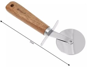 Set ustensile bucatarie Kassel KS 93706, 5 piese, Manere salcam, Otel inoxidabil