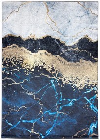 Covor albastru la modă cu model abstract Lăţime: 80 cm | Lungime: 150 cm