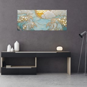 Tablou - Perle 3D în Ocean (120x50 cm)