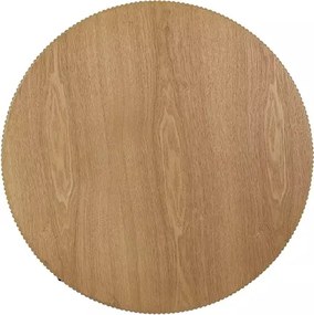 Măsuță de cafea Corbi 80 cm pentru living - stejar / negru mat
