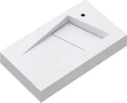 Lavoar din compozit pe blat Rune Astrid 80 cm