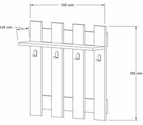 Cuier de perete Carina Sapphire