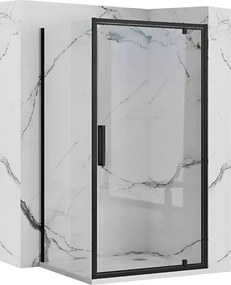Cabina de dus dreptunghiulara cu usa pivotanta Rea Rapid Swing 100x90 negru