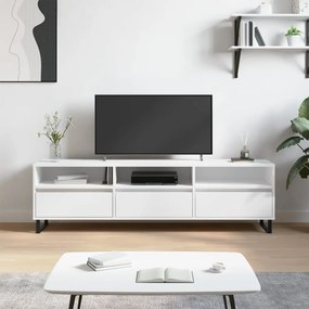 831300 vidaXL Comodă TV, alb, 150x30x44,5 cm, lemn prelucrat