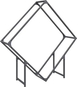 vidaXL Suport pentru lemne de foc Antracit Oțel laminat la rece