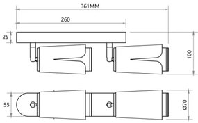 Spot FLOWER 2xGU10/8W/230V alb