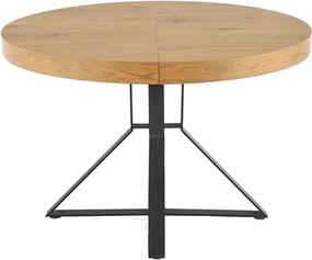 Masa extensibila MERCY, stejar/negru, 120/160x120x80 cm
