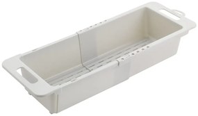 Strecurătoare pentru chiuvetă, gri, ajustabilă, din plastic 52x18 cm – Metaltex