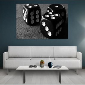 Tablou canvas Black Dice 120x80 cm