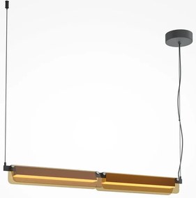Lustra suspendata LED design minimalist Flat, chihlimbar