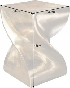 Masuta design unicat Twist 45cm, auriu