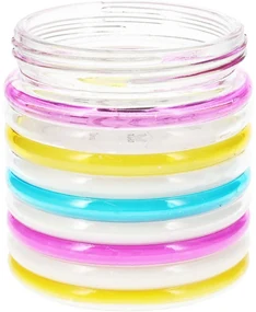 Lumânare repelentă Citronella Stripes, 780 g , 11 în 12 cm, roz