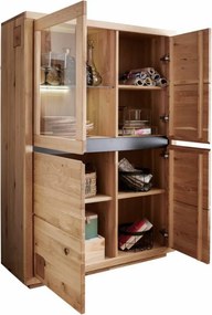 Vitrină lemn masiv Urban Loft, 103 × 40 × 204 cm - stanga