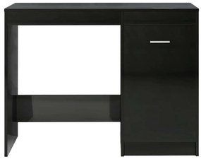 Birou, negru extralucios, 140 x 50 x 76 cm, PAL negru foarte lucios