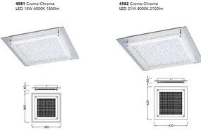 Plafoniera LED design elegant CRYSTAL LED 42x42cm