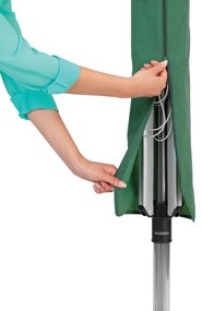 Brabantia Lift-O-Matic spațiu în aer liber 90300266, 40 m, Înălțime reglabilă, Țeapă metalică de săpat, Valiză, Geantă cu cleme, Rezistent la coroziune, Inox