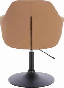 HR831N Scaun Caramel Piele Ecologica Premium Soft cu Bază Neagră