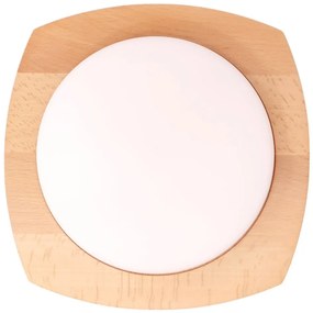 Plafoniera LED rustica fabricata manual din lemn OKIO