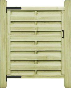 vidaXL Poartă de grădină, verde, 100 x 125 cm, lemn de pin tratat