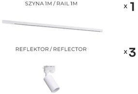 Zuma Line 3553 - Spot pentru șină TUBE 3xGU10/35W/230V alb