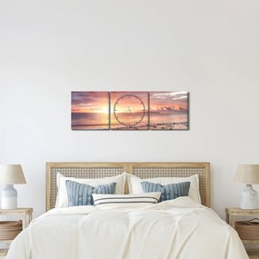 Tablou - Panorama mării (cu ceas) (90x30 cm)