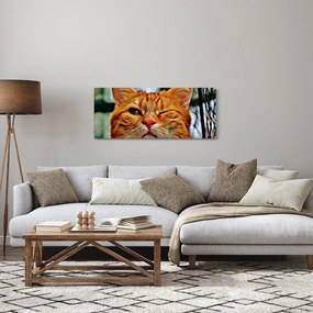 Tablou - Pisica suspicioasă (120x50 cm)