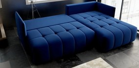 Colțar extensibil dumonde cu ladă de depozitare si sezut confortabil din spuma high-density, Malta Royal Blue II 235x185 cm