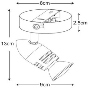 Lucide 13955/05/12 - Lampa spot LED CARO-LED 1xGU10/5W/230V crom