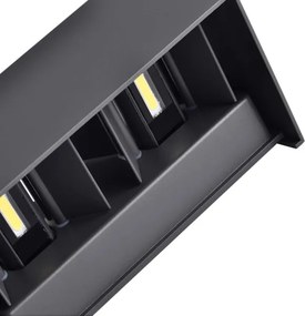 Aplica de perete LED pentru exterior, 24W/230V, 4000K, IP65, neagră